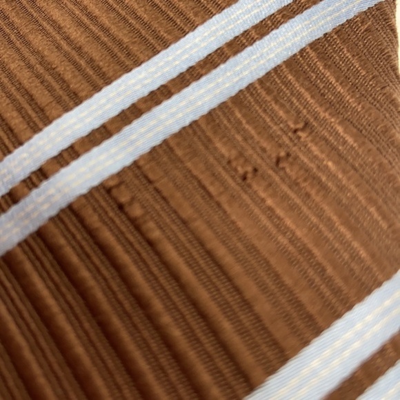 Andrews Ties Vintage Brown Striped 100% Silk Tie - Picture 3 of 7